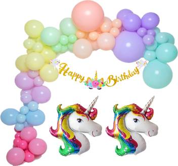 Bash N Splash Solid Unicorn Theme Pastel Happy Birthday Party