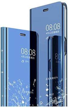 Lejaao Flip Cover For Luxury Mirror Clear View Flip Stand Leather Cover For Samsung Galaxy M30s Blue Lejaao Flipkart Com