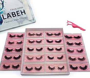 Lab Eh False Eyelashes 3d Mink Fur Eyelashes Reusable Handmade