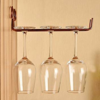 Nasmodo 1 Pc Wine Glass Holder Upside Down Stainless Steel Wall Mounted Wine Glass Rack For Home Bars Drinking Glasses Storage Hanger Copper Glass Holder Price In India Buy Nasmodo 1
