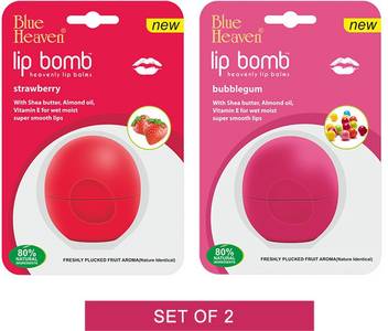 Blue Heaven Lip Bomb Lip Balm Bubble Gum & Strawberry - Price in India, Buy Blue  Heaven Lip Bomb Lip Balm Bubble Gum & Strawberry Online In India, Reviews,  Ratings & Features |