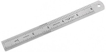 6 inches on a ruler