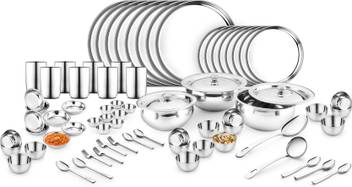 Flipkart Smartbuy Pack Of 102 Steel Dinner Set Price In India Buy Flipkart Smartbuy Pack Of 102 Steel Dinner Set Online At Flipkart Com