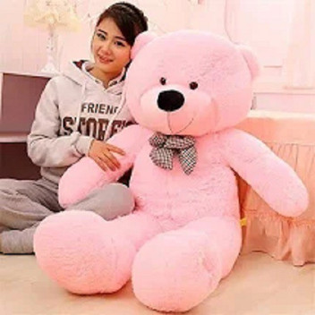 pink colour big teddy bear