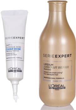 L Oreal Paris Clear Dose Anti Dandruff Cleansing Treatment Series Expert Absolute Repair Lipidium Shampoo Price In India Buy L Oreal Paris Clear Dose Anti Dandruff Cleansing Treatment Series Expert Absolute