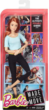 barbie made to move light blue top