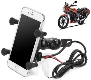 scooty mobile holder with charger