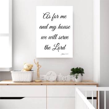 Bible Verse Poster As For Me And My House We Will Serve The Lord