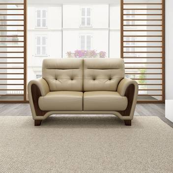 Durian Radiance Brown Leather 2 Seater Sofa In India Radiance Brown Leather 2 Seater Sofa
