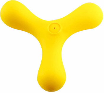 yellow squeaky dog ball