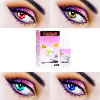 Eycog 4 Pair Red Hazel Sea Blue And Blue Colored Contact Lens For Eye Men Women With 1 Eye Lens 30 Ml Solution Monthly Price In India Buy Eycog 4 Pair