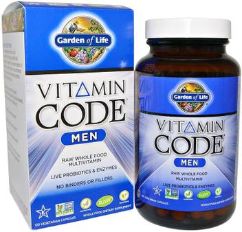 Garden Of Life Vitamin Code Men Raw Whole Food Multivitamin Probiotics Enzymes 120 Vegan Capsules Price In India Buy Garden Of Life Vitamin Code Men Raw Whole Food Multivitamin Probiotics Enzymes