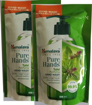 Himalaya Tulsi Purifying Hand Wash 185 Ml 2 Pack 2 Pack Of 185 Ml Hand Wash Pouch Price In India Buy Himalaya Tulsi Purifying Hand Wash 185 Ml 2 Pack 2