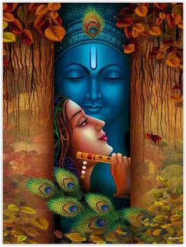Beautiful Radha Krishna Sparkle Coated Self Adesive Poster Without Frame  Paper Print - Religious posters in India - Buy art, film, design, movie,  music, nature and educational paintings/wallpapers at Flipkart.com