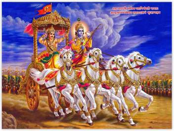 Art Amori Arjun Rath Geeta Sar Sparkle Coated Painting Without