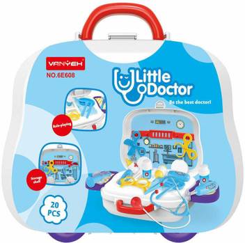 Captainzone Doctor Kit Toys For Kids Set Of 19 Pcs Doctor Kit Pretend Play Doctor Play Set Medical Carry Case Nurses Toy Set Fun Toy Gift Early Education For Kids Doctor