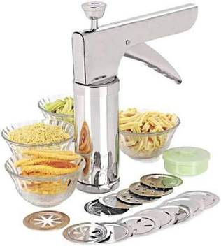 Royal Brothers Press Murukku Cookies Noodles Indian Snacks Idiyappam Chakri Namkeen Sev Maker Press With Stainless Steel Jaalis Vegetable Chopper 1 Potato Chopper Price In India Buy Royal Brothers Press Murukku Cookies Noodles Indian Snacks