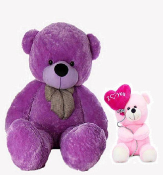 purple color teddy bear