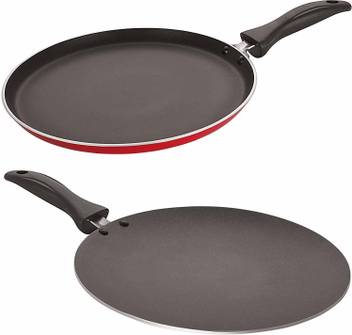 Nirlon Non Stick Flat Pan Flat Dosa Tava Griddle Free Concave Roti Tawa Kitchen Cooking Combos Set Tawa 29 5 Cm Diameter Price In India Buy Nirlon Non Stick Flat Pan Flat