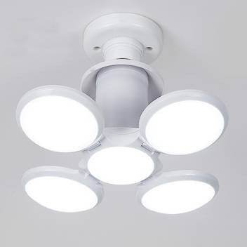 Pick Ur Needs B22 Foldable Light, 60W Five-Leaf Fan Blade LED Light Bulb, Super Bright Angle Adjustable Home Ceiling Lights, AC95-265V, Cool White Light Pendants Ceiling Lamp Price in India - Buy
