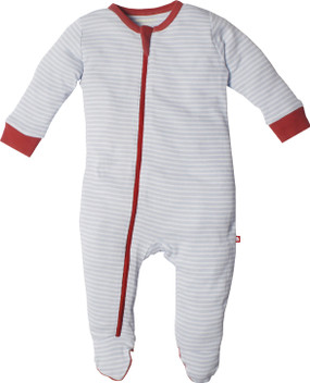 red baby sleepsuit