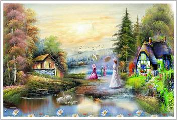 Beautiful Natural Scenery Paper Poster Paper Print - Nature posters in  India - Buy art, film, design, movie, music, nature and educational  paintings/wallpapers at Flipkart.com