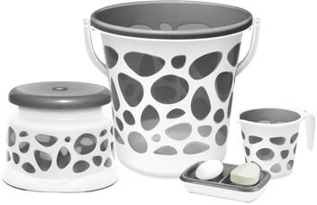 Milton Double Layered Duplex Bathroom Set 4 Pcs Black 18 L Polypropylene Bucket Price In India Buy Milton Double Layered Duplex Bathroom Set 4 Pcs Black 18 L Polypropylene Bucket Online At Flipkart Com