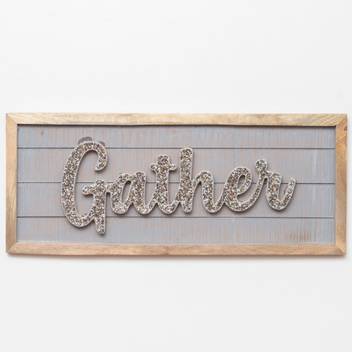 Casa Decor Bedazzled Gather Wall Home Decor Sign For Kitchen Living Room Dining Room Solidwood Rustic White Decorative Wall Art Price In India Buy Casa Decor Bedazzled Gather Wall