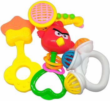 Grabdeal Inc Angry Birds Rattle Set Baby Toy 4pcs Latest Rattle