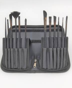 Flipkart Com Frkb 12 Pcs Complete Black Paint Brush Set With Carrying Case