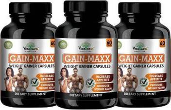 VEDA MAXX GAIN MAXX Weight Gainer Capsules Supplement for Increase  Appetite, Veg (Pack of 3) Price in India - Buy VEDA MAXX GAIN MAXX Weight  Gainer Capsules Supplement for Increase Appetite, Veg (