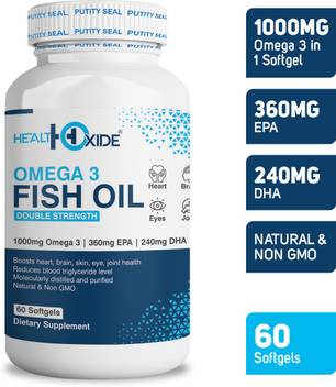Healthoxide Omega 3 Fish Oil 1000 Mg 360 Mg Epa 240 Mg Dha For Brain Heart And Eye Health Price In India Buy Healthoxide Omega 3 Fish Oil 1000 Mg 360 Mg