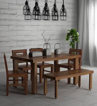 Unique Furniture Solid Wood 6 Seater Dining Set Price In India Buy Unique Furniture Solid Wood 6 Seater Dining Set Online At Flipkart Com