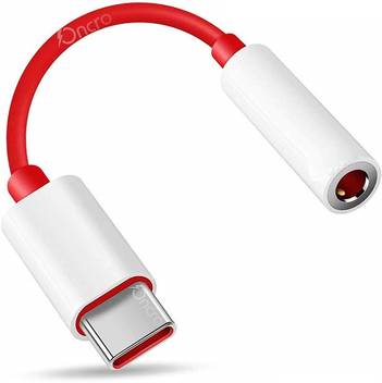 Oncro Red White Compatible Oneplus Audio Jack Adapter Usb Type C To 3 5 Mm Stereo Earphone Audio Aux Jack Music Converter Adapter For Oneplus 6t 7 Pro Phone Converter Price In India