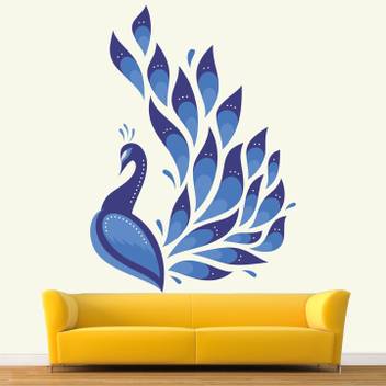 Stickme Beautiful Blue Peacock Design Wall Sticker Sm531 Price In India Buy Stickme Beautiful Blue Peacock Design Wall Sticker Sm531 Online At Flipkart Com If you're looking to paint furniture with trendy peacock feather designs, use our peacock fancy furniture stencil. inr