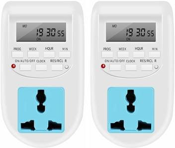 Techtest Timer Switch Electrical On Off Digital Socket Power Saver Device For Home Watt Meter Plug Electricity Automatic Ac Light Programmable Energy