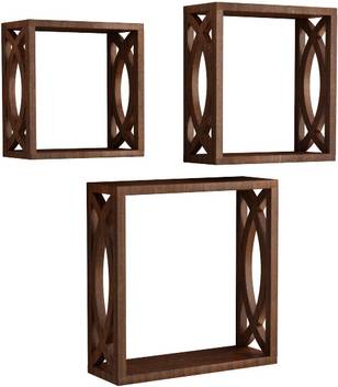 Trendy Ile Wooden Wall Shelf Cube Design Wall Mounted Shelves