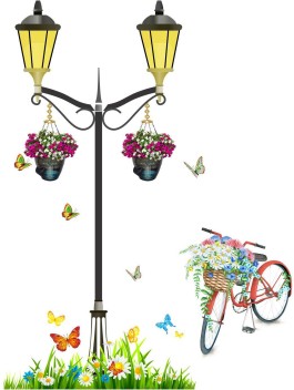 DivineDesigns Medium Lamp Pole Flowers 