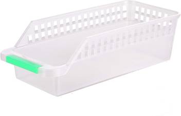 Vruta Plastic Fridge Space Saver Food Storage Organizer Basket