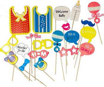 Inktree Photo Booth Props For Baby Shower Party Pack Of 20 Props