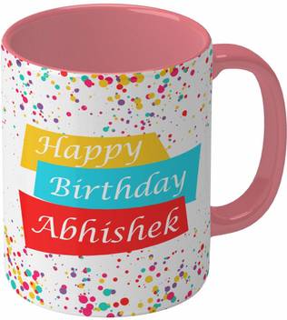 Shieldsmore Ceramic Happy Birthday Abhishek Printed Coffee Cup For Gift Pink 325 Ml Ceramic Coffee Mug Price In India Buy Shieldsmore Ceramic Happy Birthday Abhishek Printed Coffee Cup For Gift Pink 325 Ml new happy birthday cake gif. flipkart