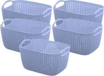Kuber Industries Unbreakable Plastic 5 Pieces Multipurpose Medium