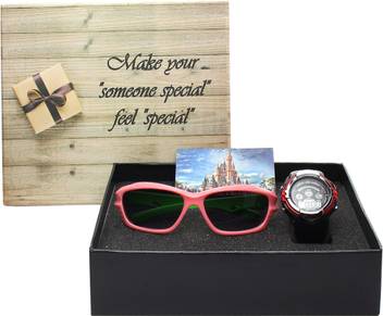 Froggy Wrap Around Sunglass Digital Watch Combo Price In