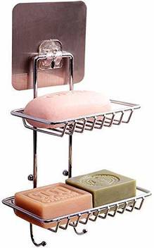 Swadhin Wall Mounted Double Layer Soap Dish Holder Stainless Steel Wall Hanging Soap Storage Rack Price In India Buy Swadhin Wall Mounted Double Layer Soap Dish Holder Stainless Steel Wall Hanging