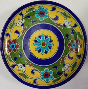 The Himalaya Craft Blue Pottery Decorative Wall Hanging Plate 8