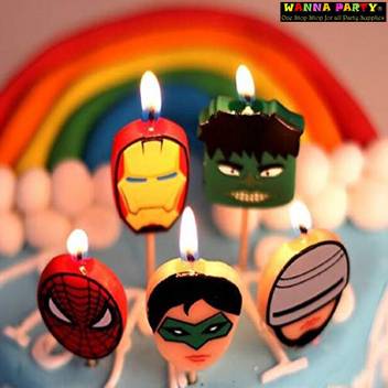 Wanna Party Superheros Theme Candles Set 5 Pc Candle Price In India Buy Wanna Party Superheros Theme Candles Set 5 Pc Candle Online At Flipkart Com