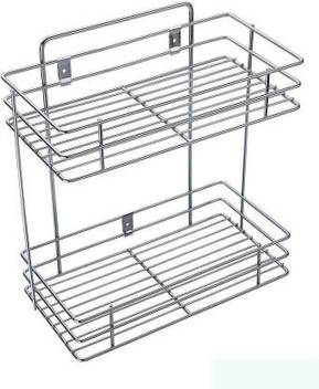 4tens Double Layer Wall Mounted Kitchen Rack Kitchen Accessories