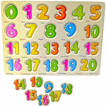 wooden puzzles with knobs for toddlers