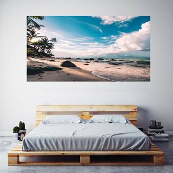 Wallpaper Seaside Wallpaper Poster Frameless Large Painting On Canvas Wall Free