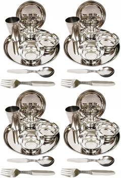 Yourbazaar Pack Of 32 Stainless Steel Dinner Set Price In India Buy Yourbazaar Pack Of 32 Stainless Steel Dinner Set Online At Flipkart Com